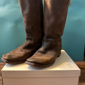 Frye Brown Heeled Boots